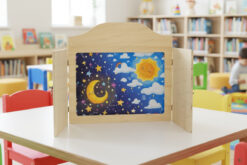 StravagArte teatrino kamishibai legno neutro naturale non trattato in biblioteca