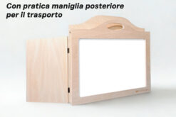 StravagArte teatrino kamishibai legno neutro naturale non trattato - maniglia sul retro per il trasporto