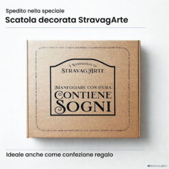 Teatrino kamishibai in legno StravagArte spedito nella scatola decorata