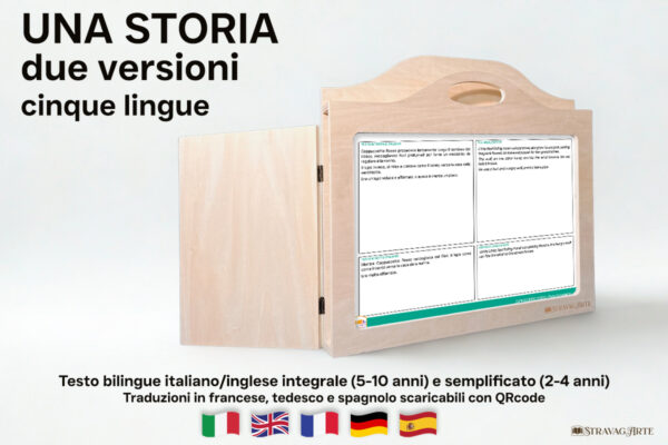 Cappuccetto rosso - fiaba stravagante - storia Kamishibai bilingue italiano/inglese con burattini, flashcard e materiali educativi stampabili - testo bilingue italiano e inglese stampato sul retro delle tavole