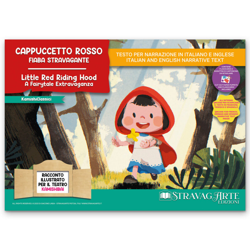 Kamishibai copertina storia bilingue Cappuccetto Rosso Fiaba Stravagante StravagArte 