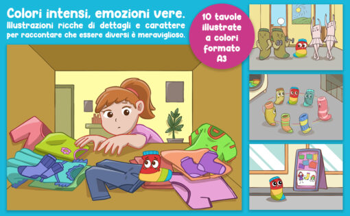 IL PAESE DI CALZETTONIA - storia kamishibai bilingue - immagine 4