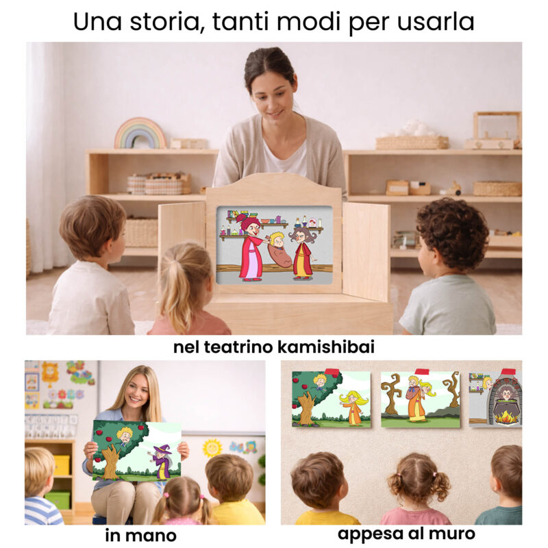Kamishibai per la scuola: Uso didattico storia Giacomino Nel Sacco StravagArte in classe.