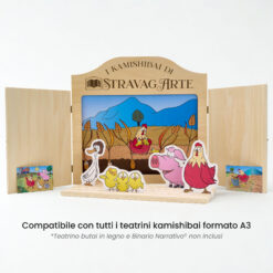 Kamishibai: Tavole A3 La Gallinella Rossa compatibili teatrino legno.