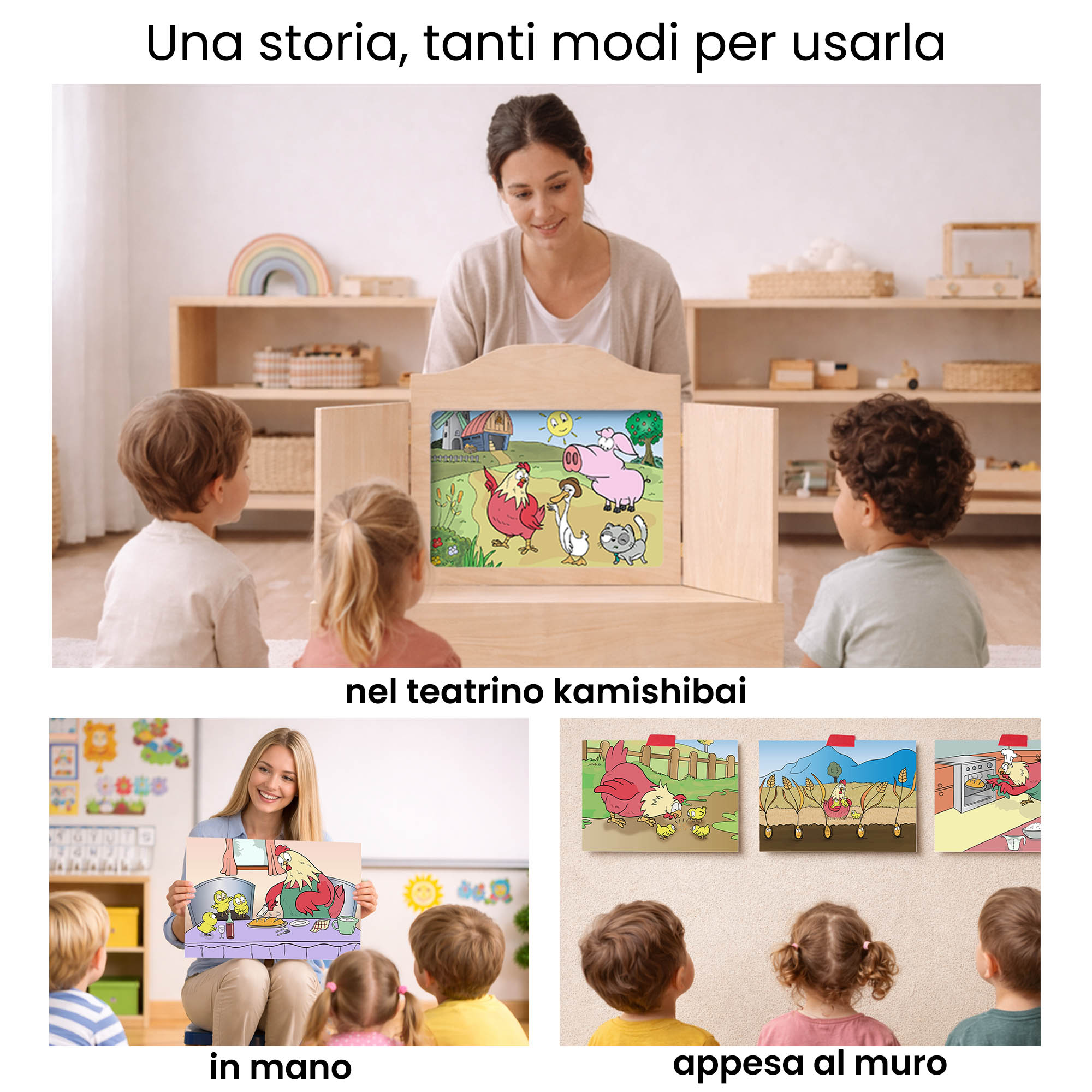 Kamishibai per la scuola: Uso didattico storia La Gallinella Rossa StravagArte in classe.