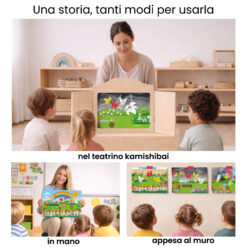 Kamishibai per la scuola: Uso didattico storia Le Tre Farfalle e il Giardino dell’Accoglienza StravagArte in classe.