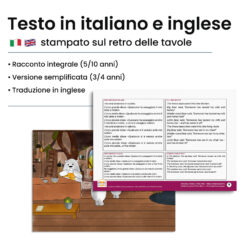 Kamishibai: Retro tavole Riccioli d’Oro e i Tre Orsi Fiaba Stravagante con testo bilingue italiano inglese.