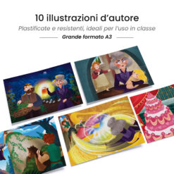 Kamishibai: tavole A3 illustrate per storia Kamishibai Raperonzolo Tirami Su - Fiaba Stravagante.