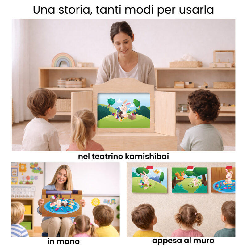 Kamishibai per la scuola: Uso didattico storia Ciccio Pasqualino e le Prime Uova di Pasqua StravagArte in classe.