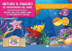 ARTURO IL PAGURO AL SALVATAGGIO DEL MARE - storia kamishibai bilingue StravagArte - copertina fronte