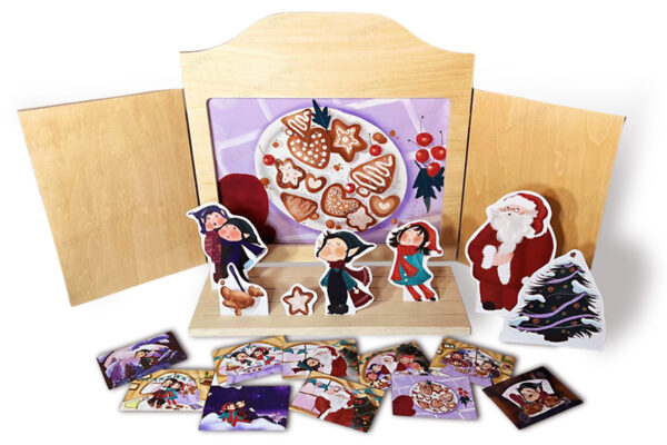 Contenuto kit kamishibai Babbo Natale