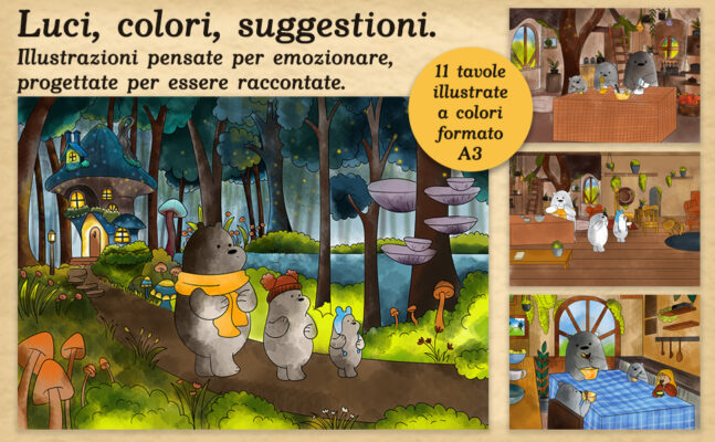 Illustrazioni Riccioli d'Oro