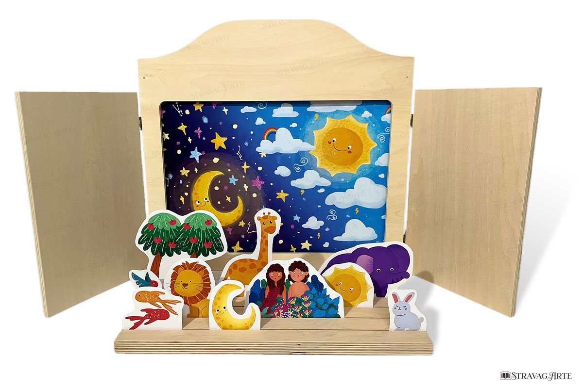 Creazione per bambini storia kamishibai bilingue StravagArte
