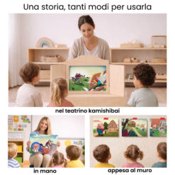 Kamishibai per la scuola: Uso didattico storia I Tre Porcellini Fiaba Stravagante StravagArte in classe.