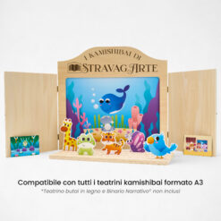 Kamishibai: Tavole A3 La Settimana a Colori degli Animali compatibili teatrino legno.