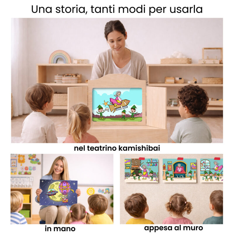 Kamishibai: Uso didattico storia La Befana e le Prove di Volo StravagArte in classe.