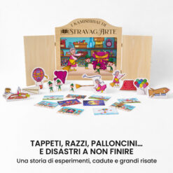 Kamishibai kit La Befana e le Prove di Volo con burattini e teatrino butai A3 StravagArte.