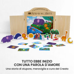Kamishibai kit Il Racconto del Principio: Storia della Creazione Narrata ai Bambini con burattini e teatrino butai A3 StravagArte.