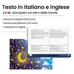 Kamishibai: Retro tavole Il Racconto del Principio: Storia della Creazione Narrata ai Bambini con testo bilingue italiano inglese.