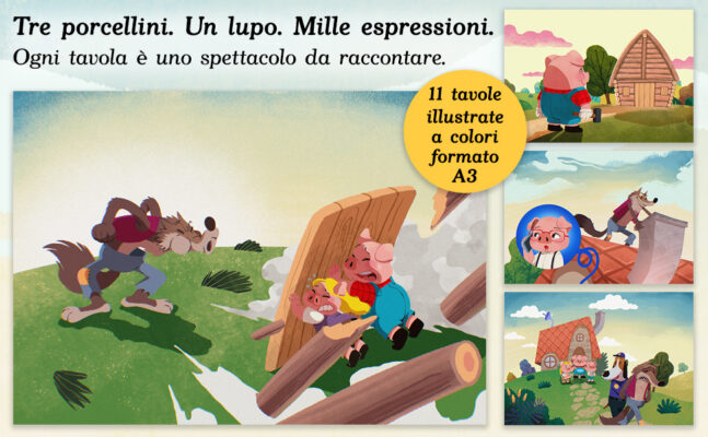 Illustrazioni I Tre Porcellini