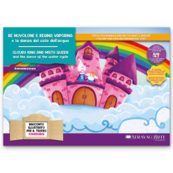 Kamishibai copertina storia bilingue Re Nuvolone e Regina Vaporina e la Danza del Ciclo dell’Acqua StravagArte
