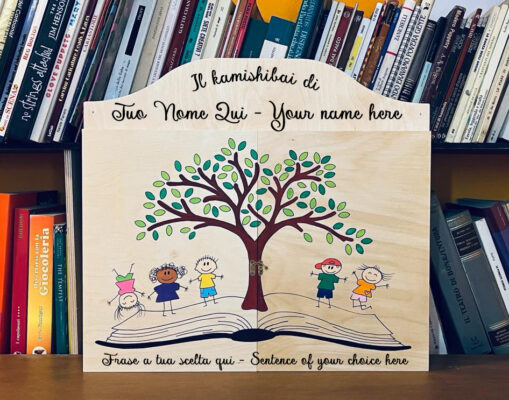 Teatrino kamishibai A3 Legno di Betulla Personalizzabile - LN020 LN0020 STRAVAGARTE TEATRINO KAMISHIBAI A3 DECORATO PERSONALIZZATO PERSONALIZZABILE libro bambini albero copy