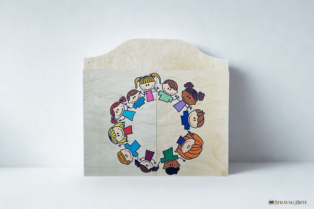 Teatrino kamishibai A3 Legno di Betulla Personalizzabile - LN021