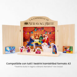 Kamishibai: Tavole Kamishibai A3 La storia vera della Befana compatibili teatrino legno.