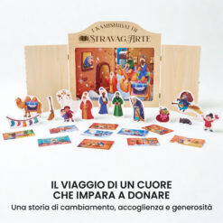 Kamishibai: Kit La storia vera della Befana con burattini e teatrino butai A3 StravagArte.