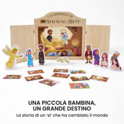 Kamishibai kit La Lieta Novella – Storia dell’Annunciazione Ispirata ai Vangeli con burattini e teatrino butai A3 StravagArte.