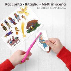 Kamishibai: Ritaglio burattini dei personaggi della storia I Tre Re dall’Oriente Storia dell’Adorazione dei Magi ispirata ai Vangeli.