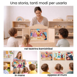 Kamishibai per la scuola: Uso didattico storia Arlecchino e Colombina e l’Intrigo di Carnevale StravagArte in classe.