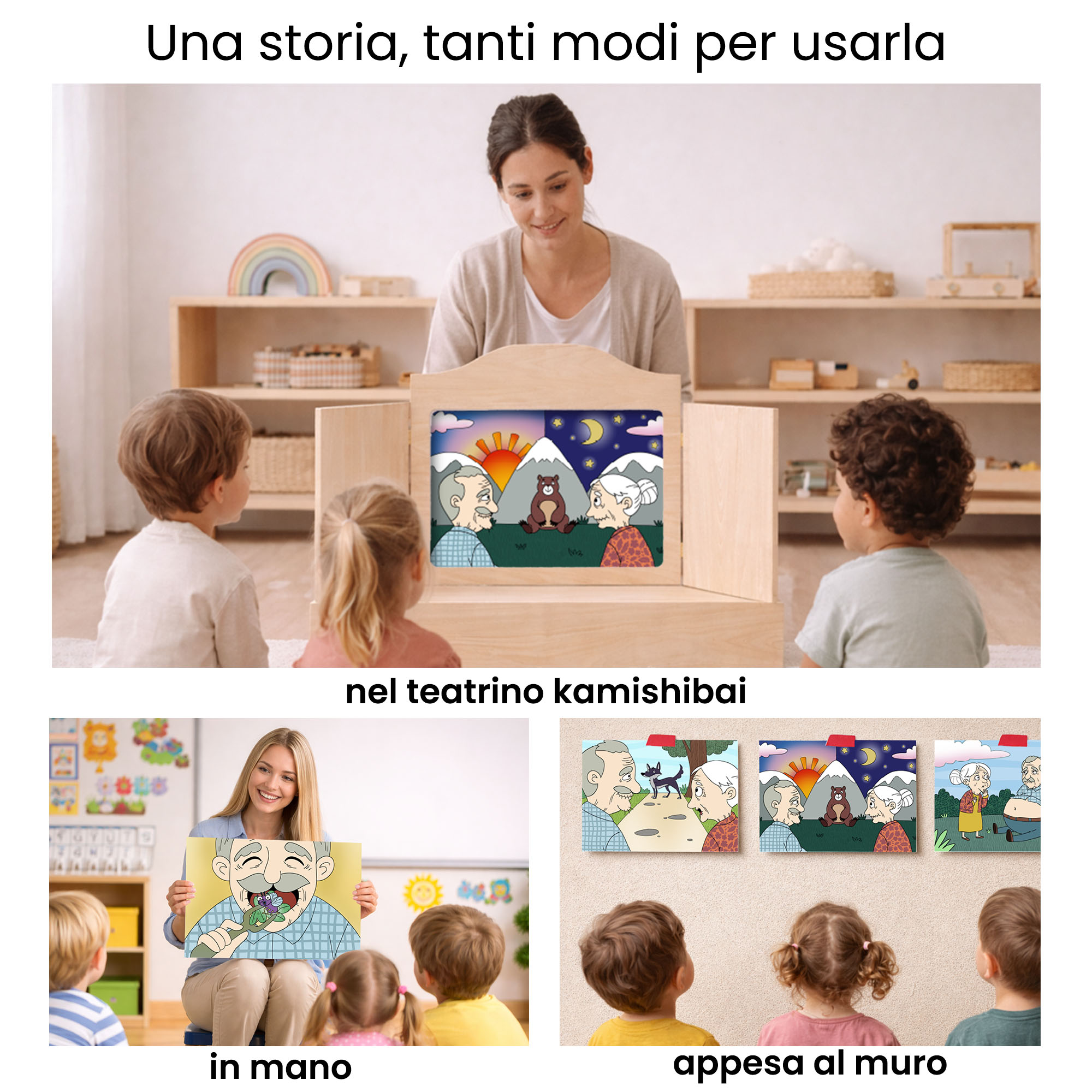 Kamishibai per la scuola: Uso didattico storia Dentro Fuori Sopra Sotto StravagArte in classe.