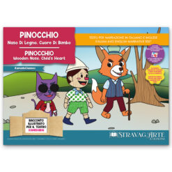 Kamishibai copertina storia bilingue Pinocchio, Naso di Legno Cuore di Bimbo StravagArte