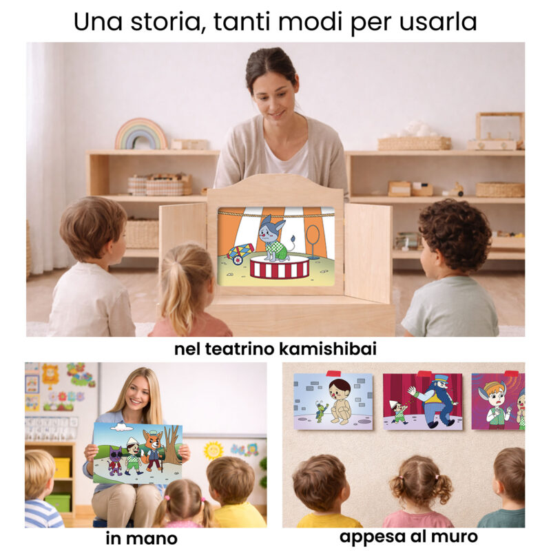 Kamishibai per la scuola: Uso didattico storia Pinocchio, Naso di Legno Cuore di Bimbo StravagArte in classe.