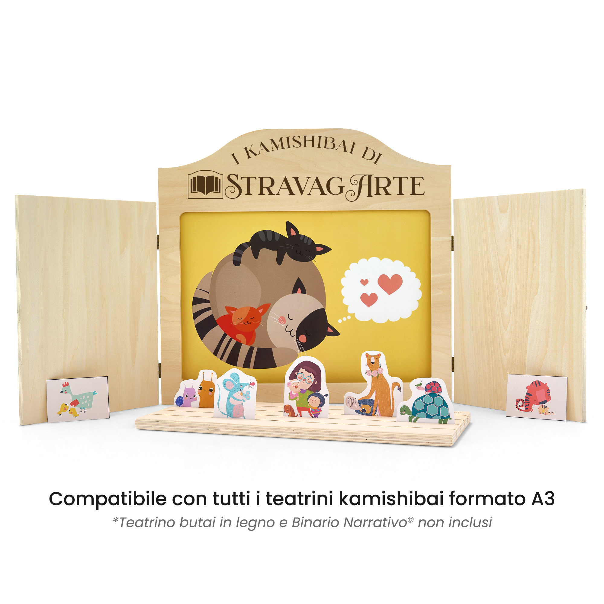 Kamishibai: Tavole A3 La Mia Mamma è… compatibili teatrino legno.