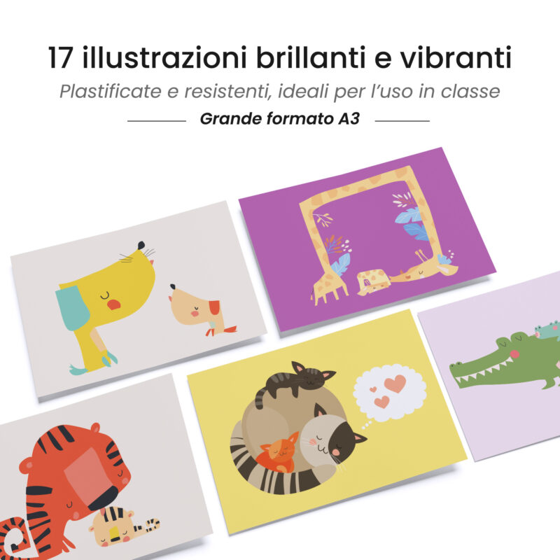 Kamishibai: tavole A3 illustrate per storia Kamishibai La Mia Mamma è….
