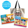 Pacchetto Kamishibai economico con 10 storie a scelta e borsa Kamishibag A3 in cotone porta teatrino, ideale per educatori e attività in classe – StravagArte