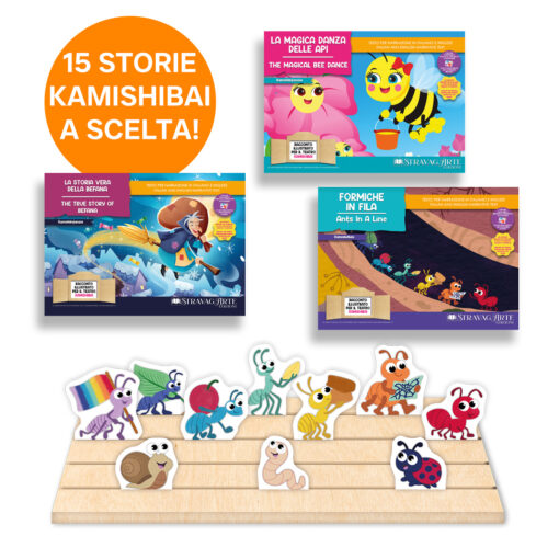 Pacchetto Kamishibai economico con 15 storie a scelta e Binario Narrativo, ideale per educatori e attività in classe – StravagArte