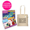 Pacchetto Kamishibai economico con 5 storie a scelta e borsa Kamishibag A4 in cotone porta storie, ideale per educatori e attività in classe – StravagArte