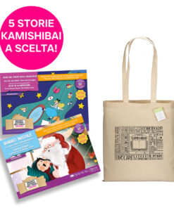 Pacchetto Kamishibai economico con 5 storie a scelta e borsa Kamishibag A4 in cotone porta storie, ideale per educatori e attività in classe – StravagArte