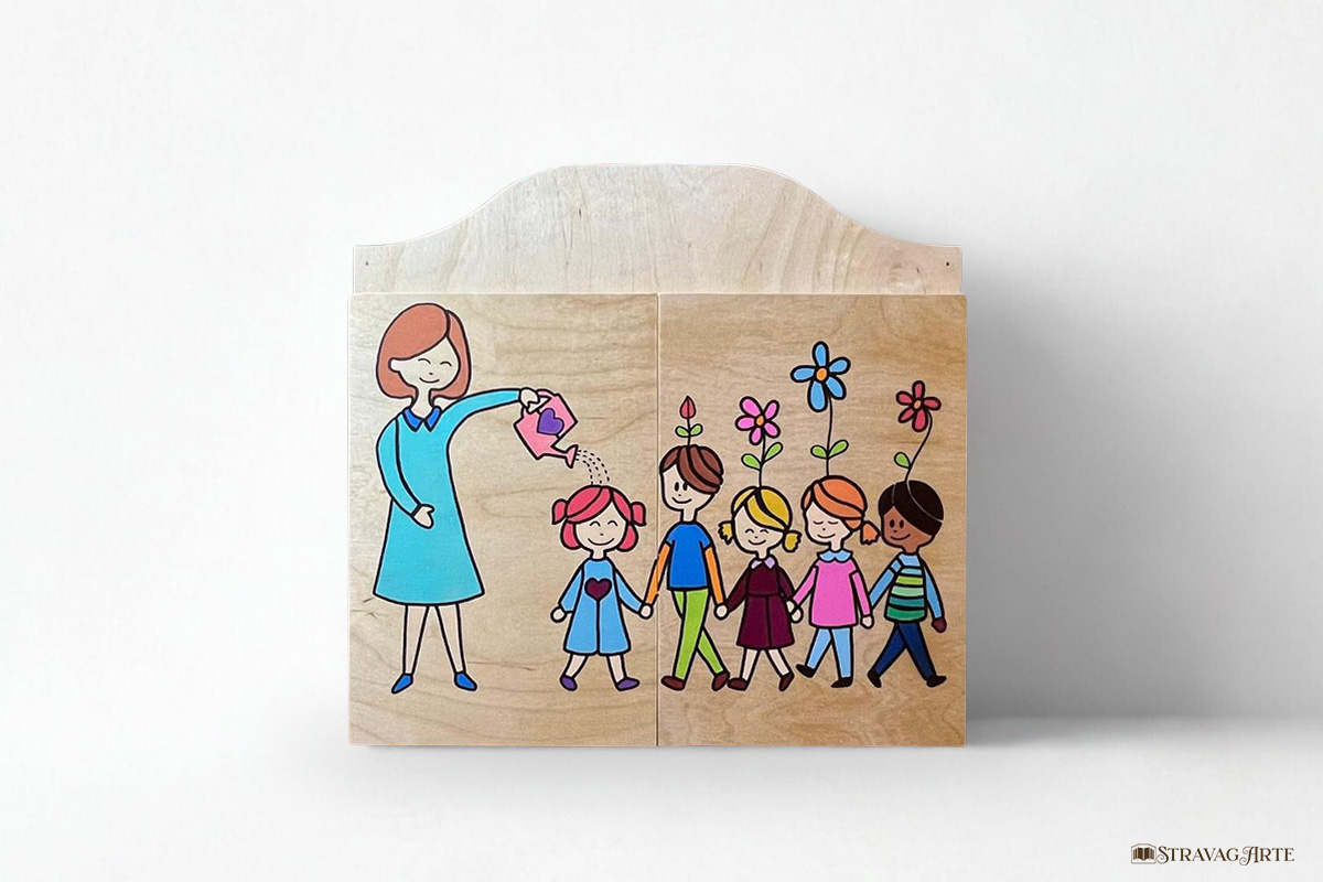Teatrino kamishibai A3 Legno di Betulla Personalizzabile - LN23