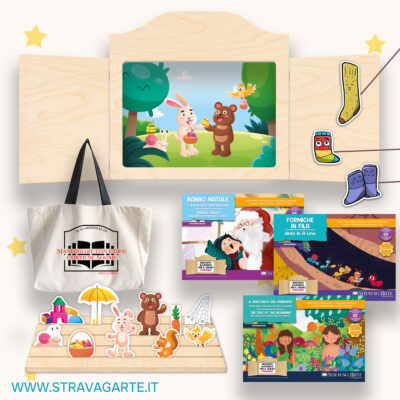 stravagarte kamishibai economico pacchetto offerta risparmio legno naturale