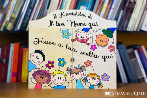 Teatrino kamishibai personalizzabile formato A3 in legno di StravagArte