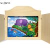 Teatrino kamishibai A3 colore legno con illustrazione - di StravagArte