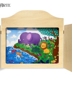 Teatrino kamishibai A3 colore legno con illustrazione - di StravagArte