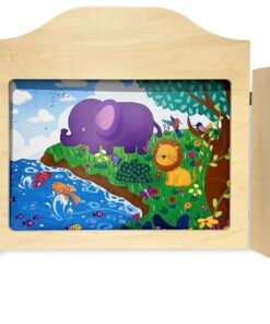 Teatrino kamishibai A3 colore legno con illustrazione - di StravagArte