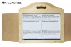 Teatrino kamishibai legno formato A3 - foto del retro con maniglia - StravagArte