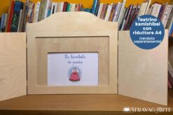 Teatrino kamishibai in legno con riduttore A4 - di StravagArte