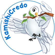 Logo collana KamishiCredo - racconti kamishibai a tema religioso per IRC, catechismo, parrocchia e famiglia.